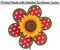 In the Breeze 2661 - 12 Inch Polka Dot Sunflower Wind Spinner with Leaves - Colorful Flower for your Yard and Garden